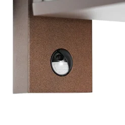 QAZQA Gartenbeleuchtung|Außenleuchten Mit Sensor*Außenwandlaterne rostbraun mit Bewegungssensor IP44 - Charlois