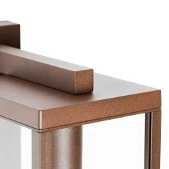 QAZQA Gartenbeleuchtung|Außenleuchten Mit Sensor*Außenwandlaterne rostbraun mit Bewegungssensor IP44 - Charlois