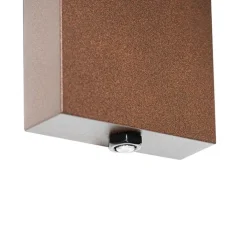 QAZQA Gartenbeleuchtung|Außenleuchten Mit Sensor*Außenwandlaterne rostbraun mit Hell-Dunkel-Sensor IP44 - Charlois