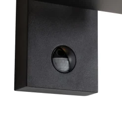 QAZQA Gartenbeleuchtung|Led-Außenleuchten*Außenwandlaterne schwarz inkl. LED-Bewegungsmelder - Ferdinand