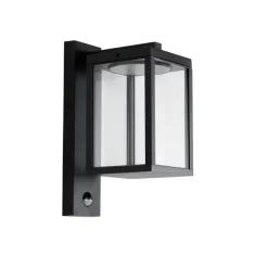 QAZQA Gartenbeleuchtung|Led-Außenleuchten*Außenwandlaterne schwarz inkl. LED-Bewegungsmelder - Ferdinand