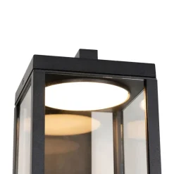 QAZQA Gartenbeleuchtung|Led-Außenleuchten*Außenwandlaterne schwarz inkl. LED und Dämmerungssensor - Ferdinand