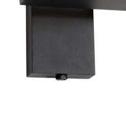 QAZQA Gartenbeleuchtung|Led-Außenleuchten*Außenwandlaterne schwarz inkl. LED und Dämmerungssensor - Ferdinand