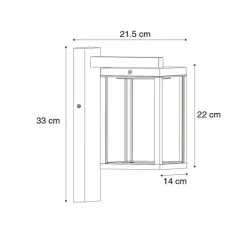 QAZQA Gartenbeleuchtung|Led-Außenleuchten*Außenwandlaterne schwarz inkl. LED und Dämmerungssensor - Ferdinand