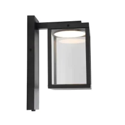 QAZQA Gartenbeleuchtung|Led-Außenleuchten*Außenwandlaterne schwarz inkl. LED und Dämmerungssensor - Ferdinand