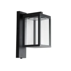 QAZQA Gartenbeleuchtung|Led-Außenleuchten*Außenwandlaterne schwarz inkl. LED und Dämmerungssensor - Ferdinand