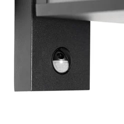 QAZQA Gartenbeleuchtung|Außenleuchten Mit Sensor*Außenwandlaterne schwarz mit Bewegungssensor IP44 - Charlois