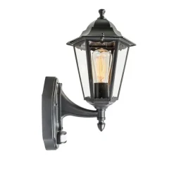 QAZQA Gartenbeleuchtung|Außenleuchten Mit Sensor*Außenwandlaterne schwarz mit Bewegungssensor IP44 - New Orleans Up