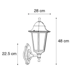 QAZQA Gartenbeleuchtung|Außenleuchten Mit Sensor*Außenwandlaterne schwarz mit Bewegungssensor IP44 - New Orleans Up