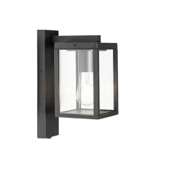 QAZQA Gartenbeleuchtung|Außenleuchten Mit Sensor*Außenwandlaterne schwarz mit Hell-Dunkel-Sensor IP44 - Charlois