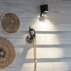 QAZQA Gartenbeleuchtung|Außenleuchten Mit Sensor*Außenwandleuchte Anthrazit IP44 mit Bewegungssensor - Solo