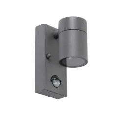 QAZQA Gartenbeleuchtung|Außenleuchten Mit Sensor*Außenwandleuchte Anthrazit IP44 mit Bewegungssensor - Solo