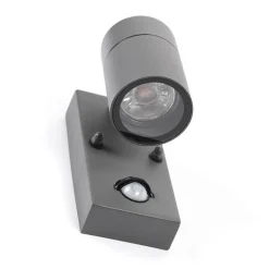 QAZQA Gartenbeleuchtung|Außenleuchten Mit Sensor*Außenwandleuchte Anthrazit IP44 mit Bewegungssensor - Solo