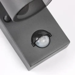 QAZQA Gartenbeleuchtung|Außenleuchten Mit Sensor*Außenwandleuchte Anthrazit IP44 mit Bewegungssensor - Solo