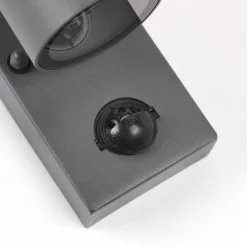 QAZQA Gartenbeleuchtung|Außenleuchten Mit Sensor*Außenwandleuchte Anthrazit IP44 mit Bewegungssensor - Solo