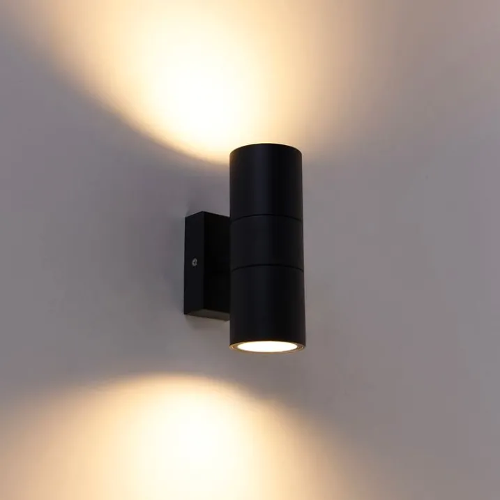 QAZQA Gartenbeleuchtung|Außenwandleuchten*Außenwandleuchte anthrazit IP44 - Duo