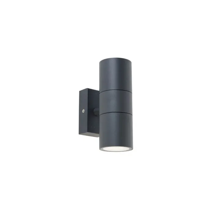 QAZQA Gartenbeleuchtung|Außenwandleuchten*Außenwandleuchte anthrazit IP44 - Duo