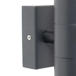 QAZQA Gartenbeleuchtung|Außenwandleuchten*Außenwandleuchte anthrazit IP44 - Duo