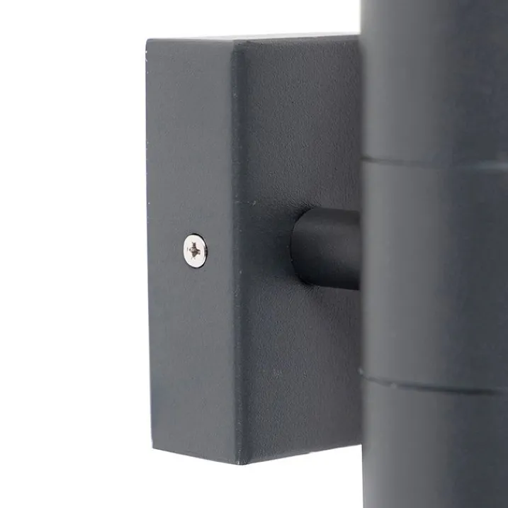 QAZQA Gartenbeleuchtung|Außenwandleuchten*Außenwandleuchte anthrazit IP44 - Duo