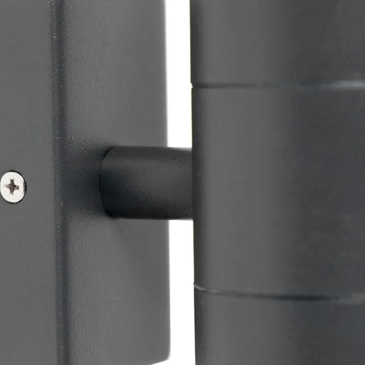 QAZQA Gartenbeleuchtung|Außenwandleuchten*Außenwandleuchte anthrazit IP44 - Duo