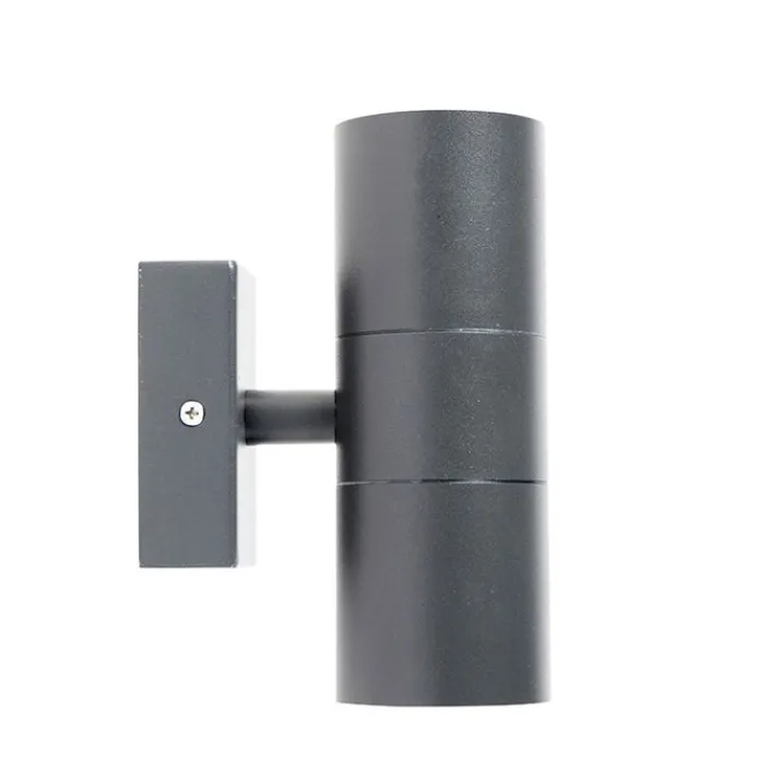 QAZQA Gartenbeleuchtung|Außenwandleuchten*Außenwandleuchte anthrazit IP44 - Duo