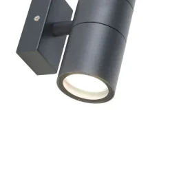 QAZQA Gartenbeleuchtung|Außenwandleuchten*Außenwandleuchte anthrazit IP44 - Duo