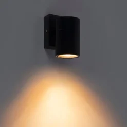 QAZQA Gartenbeleuchtung|Außenwandleuchten*Außenwandleuchte Anthrazit GU10 50mm IP44 - Solo