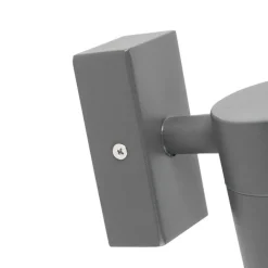 QAZQA Gartenbeleuchtung|Außenwandleuchten*Außenwandleuchte Anthrazit GU10 50mm IP44 - Solo