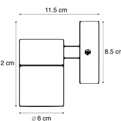 QAZQA Gartenbeleuchtung|Außenwandleuchten*Außenwandleuchte Anthrazit GU10 50mm IP44 - Solo