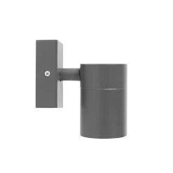 QAZQA Gartenbeleuchtung|Außenwandleuchten*Außenwandleuchte Anthrazit GU10 50mm IP44 - Solo