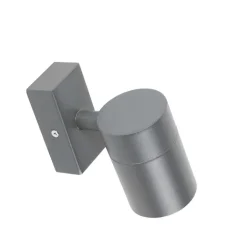 QAZQA Gartenbeleuchtung|Außenwandleuchten*Außenwandleuchte Anthrazit GU10 50mm IP44 - Solo