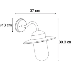 QAZQA Gartenbeleuchtung|Außenwandleuchten*Außenwandleuchte anthrazit IP44 - Kansas Graphit
