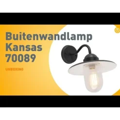 QAZQA Gartenbeleuchtung|Außenwandleuchten*Außenwandleuchte anthrazit IP44 - Kansas Graphit