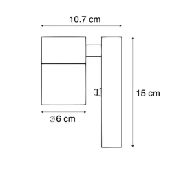 QAZQA Gartenbeleuchtung|Außenleuchten Mit Sensor*Außenwandleuchte Anthrazit IP44 mit Dämmerungssensor - Solo