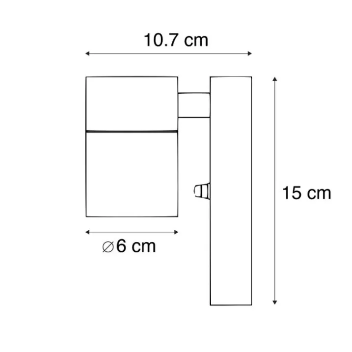 QAZQA Gartenbeleuchtung|Außenleuchten Mit Sensor*Außenwandleuchte Anthrazit IP44 mit Dämmerungssensor - Solo