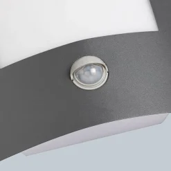 QAZQA Gartenbeleuchtung|Außenleuchten Mit Sensor*Außenwandleuchte Anthrazit mit Bewegungssensor IP44 - Emmerald 1