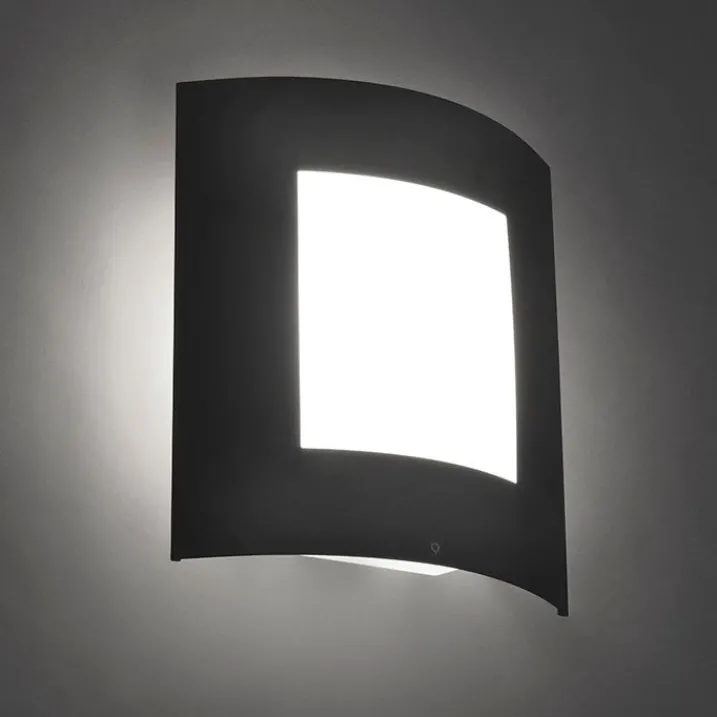 QAZQA Außenwandleuchten|Gartenbeleuchtung*Außenwandleuchte anthrazit IP44 - Emmerald 1