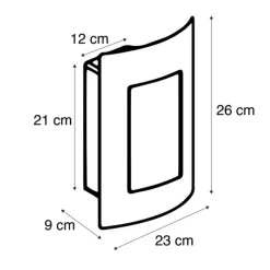 QAZQA Außenwandleuchten|Gartenbeleuchtung*Außenwandleuchte anthrazit IP44 - Emmerald 1