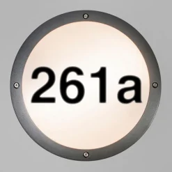 QAZQA Gartenbeleuchtung|Außenwandleuchten*Außenwandleuchte anthrazit mit Hausnummer IP54 - Glow