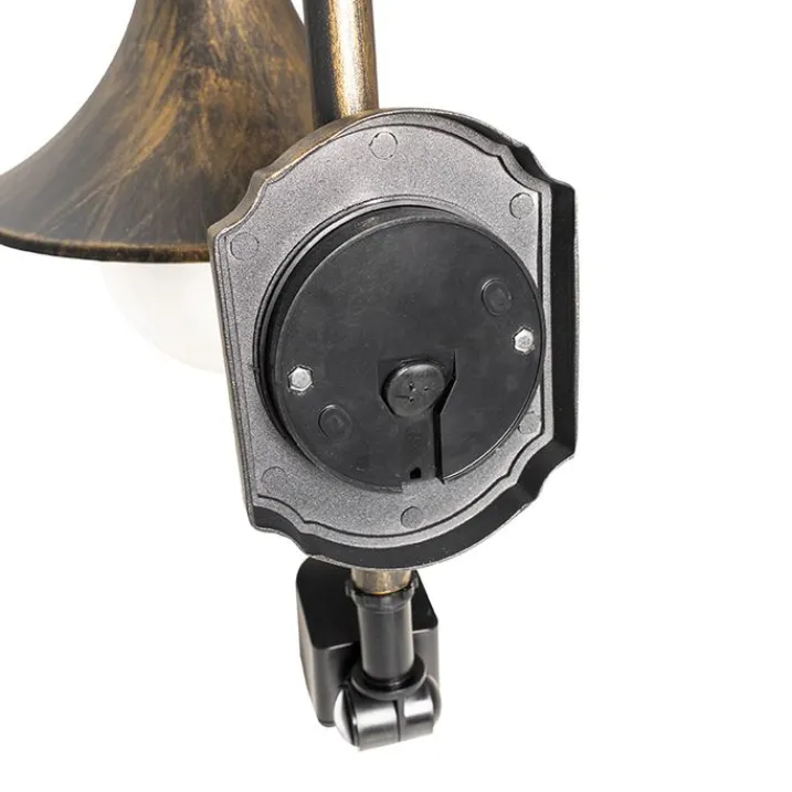 QAZQA Gartenbeleuchtung|Außenleuchten Mit Sensor*Außenwandleuchte antikgold IP44 inkl. Bewegungsmelder - Daphne