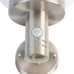 QAZQA Gartenbeleuchtung|Außenleuchten Mit Sensor*Außenwandleuchte aus Edelstahl IP44 mit Bewegungsmelder - Sfera