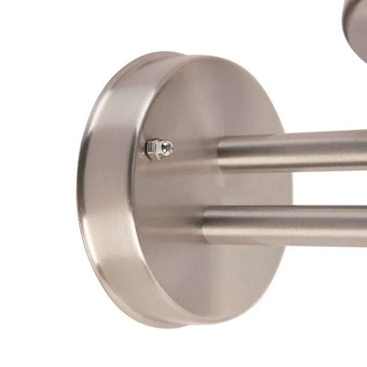 QAZQA Gartenbeleuchtung|Außenleuchten Mit Sensor*Außenwandleuchte aus Edelstahl IP44 mit Bewegungsmelder - Sfera