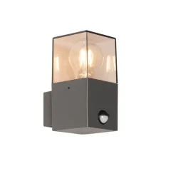 QAZQA Gartenbeleuchtung|Außenleuchten Mit Sensor*Außenwandleuchte dunkelgrau und Bewegungsmelder IP44 - Dänemark