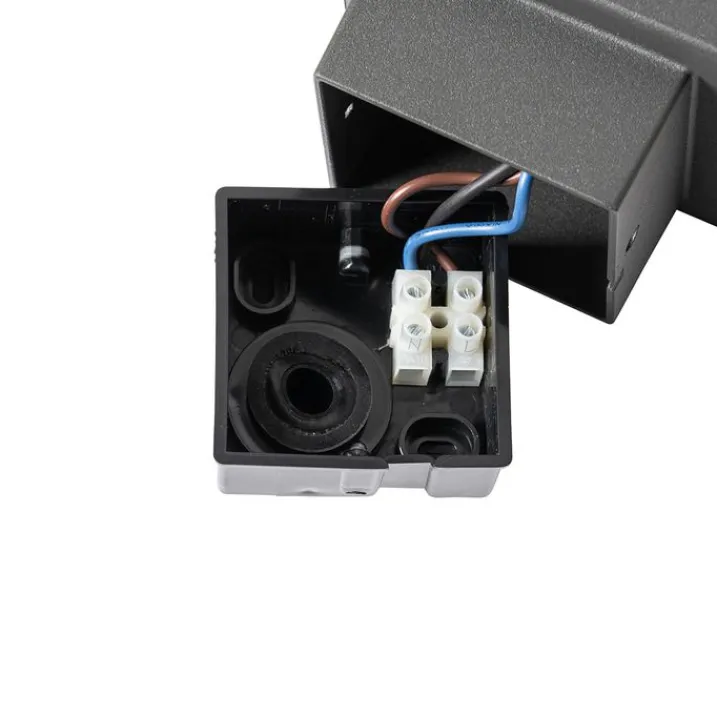 QAZQA Gartenbeleuchtung|Außenleuchten Mit Sensor*Außenwandleuchte dunkelgrau und Bewegungsmelder IP44 - Dänemark