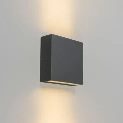 QAZQA Gartenbeleuchtung|Led-Außenleuchten*Außenwandleuchte dunkelgrau IP54 inkl. LED - Otan Outdoor 6