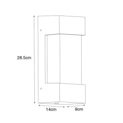 QAZQA Gartenbeleuchtung|Außenleuchten Mit Sensor*Außenwandleuchte dunkelgrau IP54 Bewegungssensor - Tide