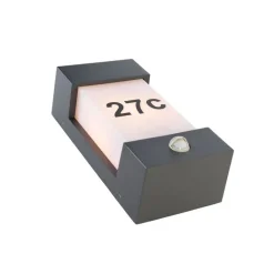 QAZQA Gartenbeleuchtung|Außenleuchten Mit Sensor*Außenwandleuchte dunkelgrau IP54 Bewegungssensor - Tide