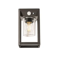 QAZQA Gartenbeleuchtung|Led-Außenleuchten*Außenwandleuchte dunkelgrau inkl. LED und Solar - Sonne