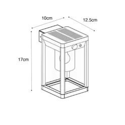 QAZQA Gartenbeleuchtung|Led-Außenleuchten*Außenwandleuchte dunkelgrau inkl. LED und Solar - Sonne