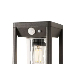 QAZQA Gartenbeleuchtung|Led-Außenleuchten*Außenwandleuchte dunkelgrau inkl. LED und Solar - Sonne